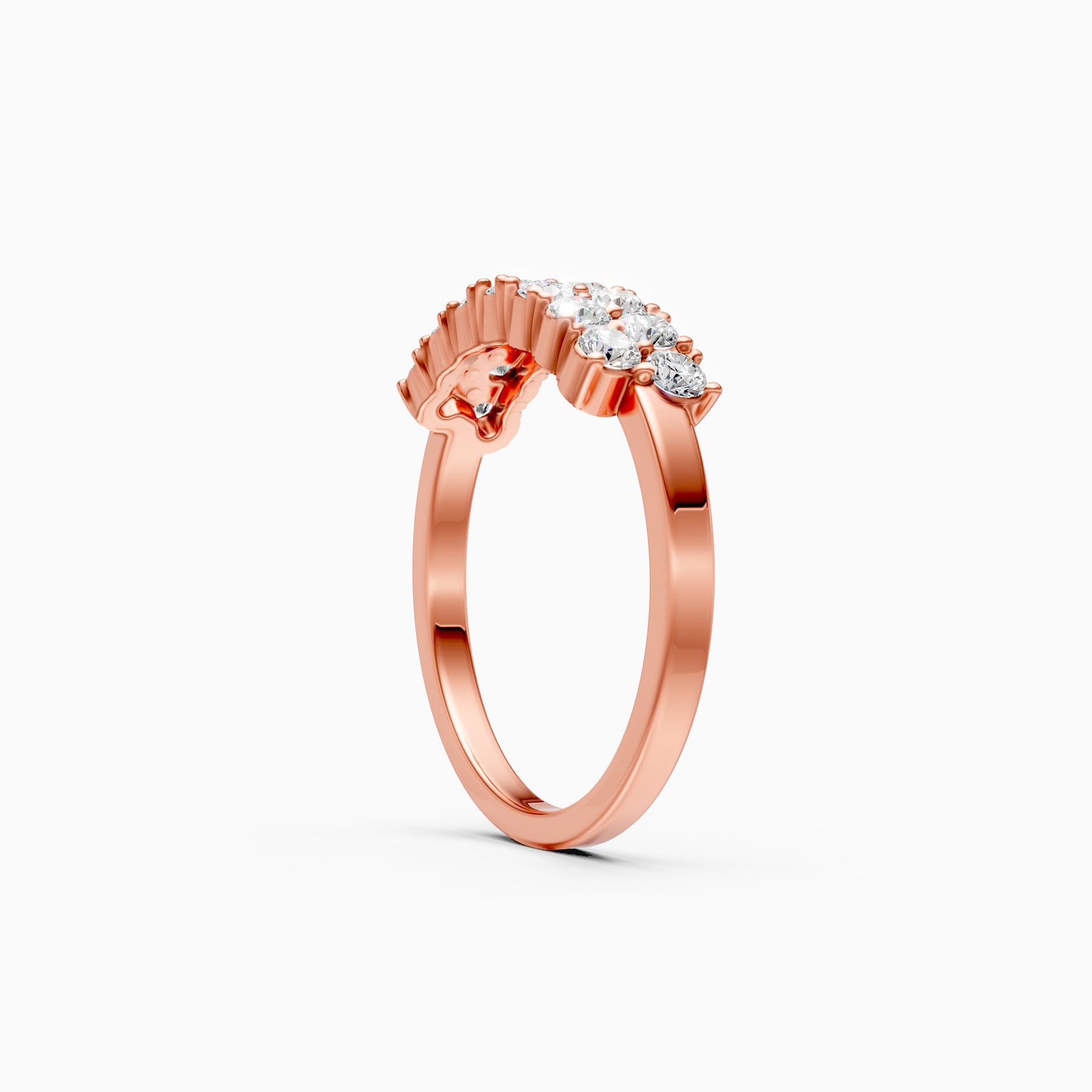 Two Row Lab Grown Diamond Anniversary Ring